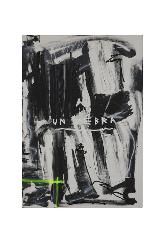 Französisches Zebra mit Gummistiefel