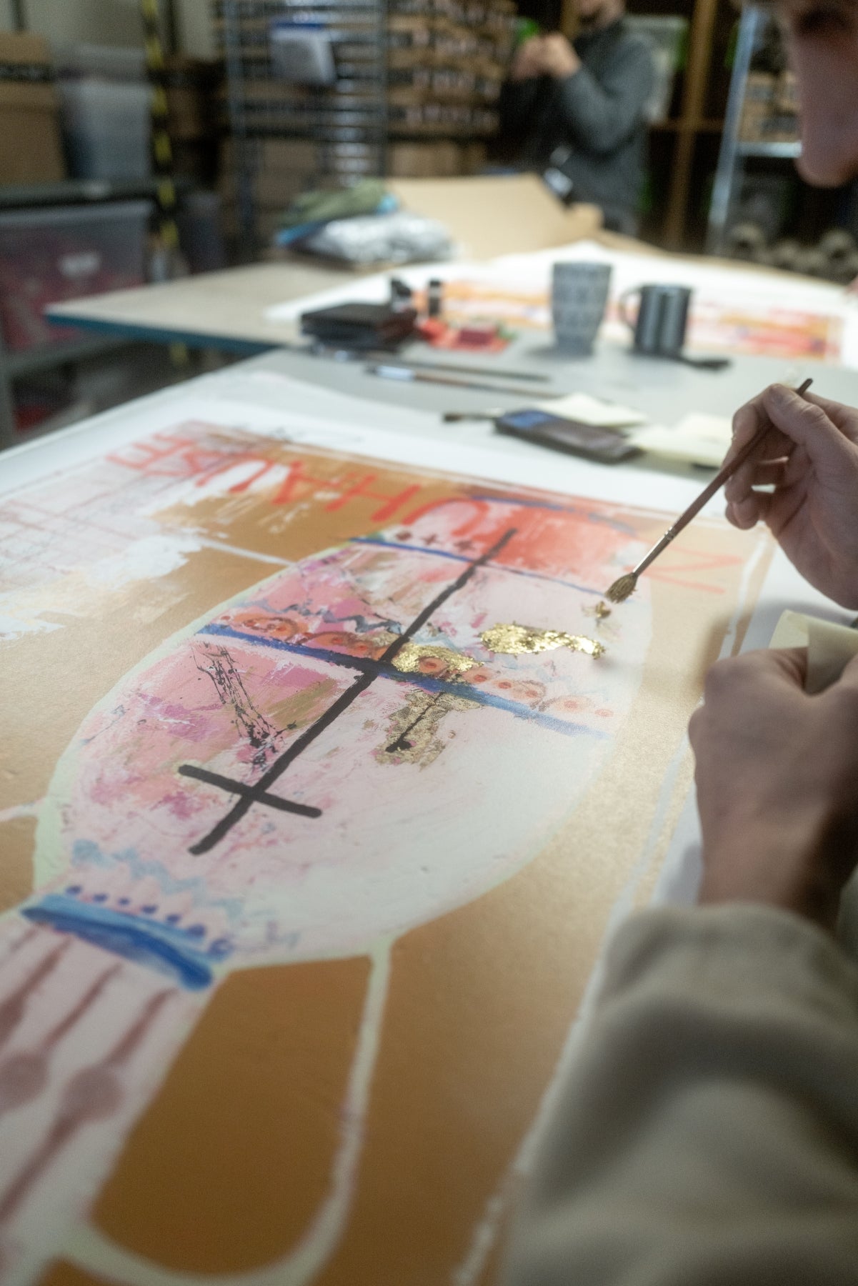 ZUHAUSE Kunstprint – Special Edition mit 24 Karat Blattgold (limitiert) ÜBER KOPF BESCHRIFTET