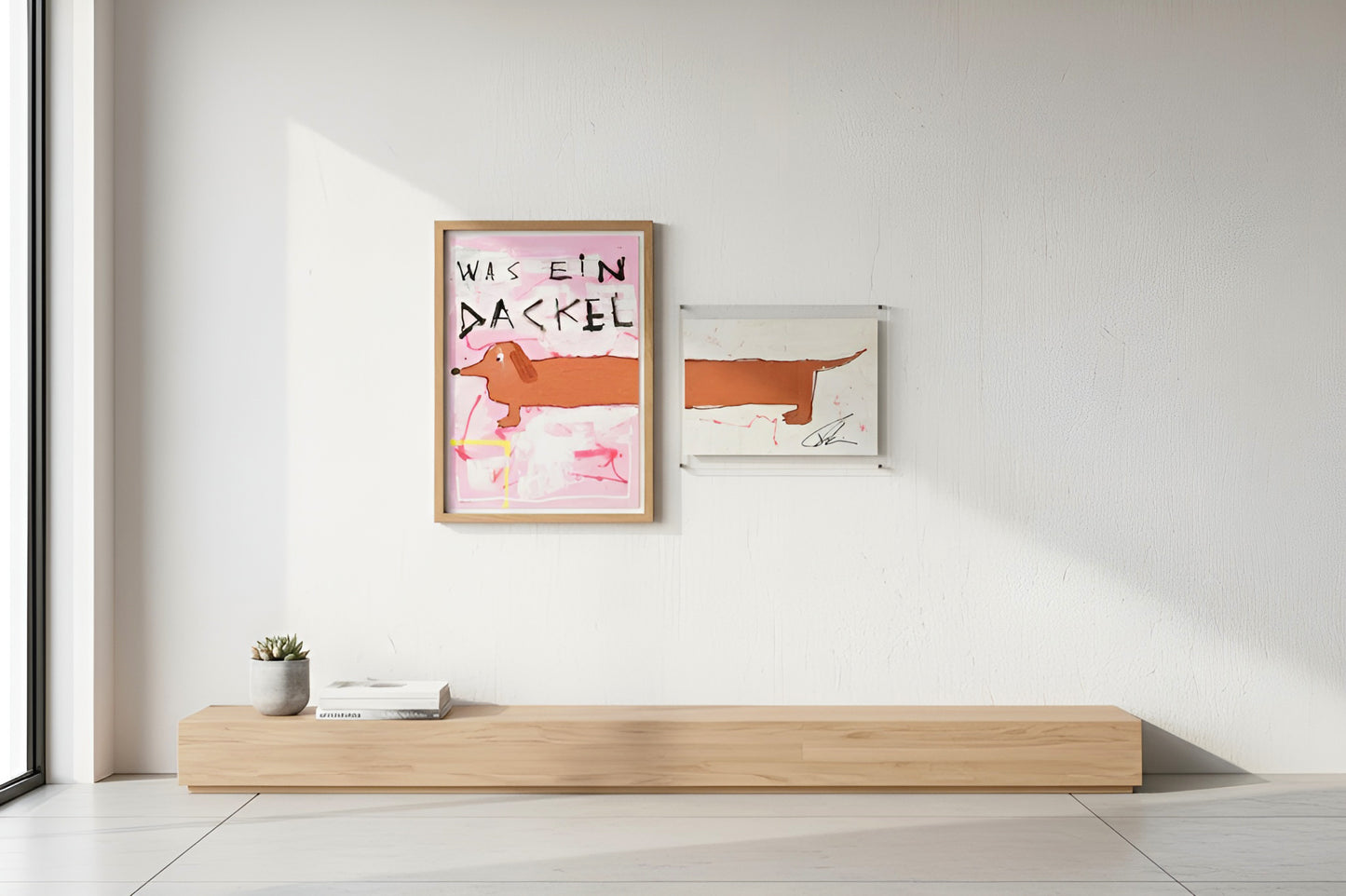 WAS EIN DACKEL Kunstprint 2 Teilig