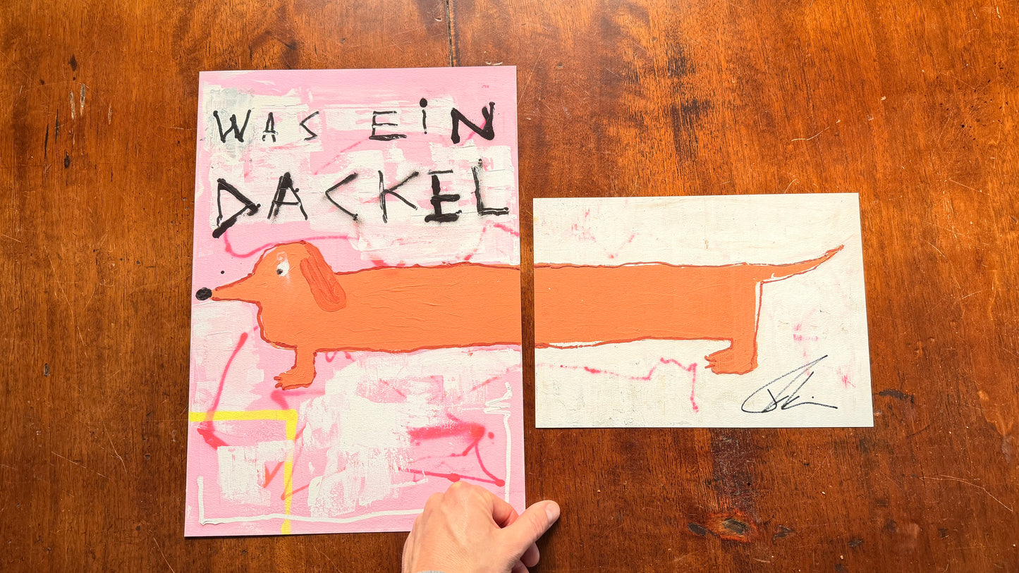 WAS EIN DACKEL Kunstprint 2 Teilig