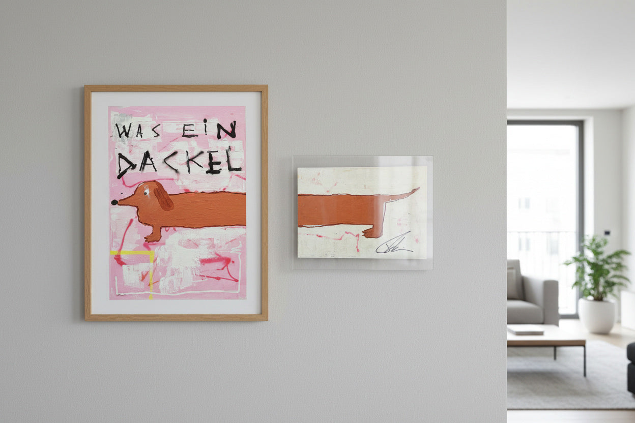 WAS EIN DACKEL Kunstprint 2 Teilig