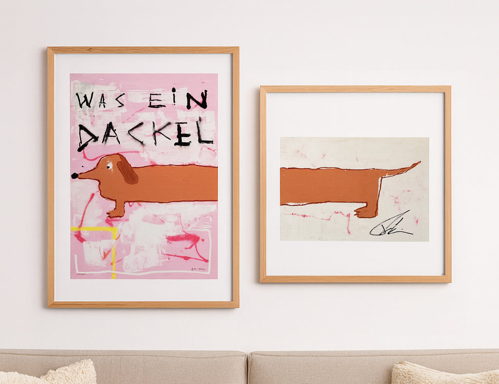 WAS EIN DACKEL Kunstprint 2 Teilig