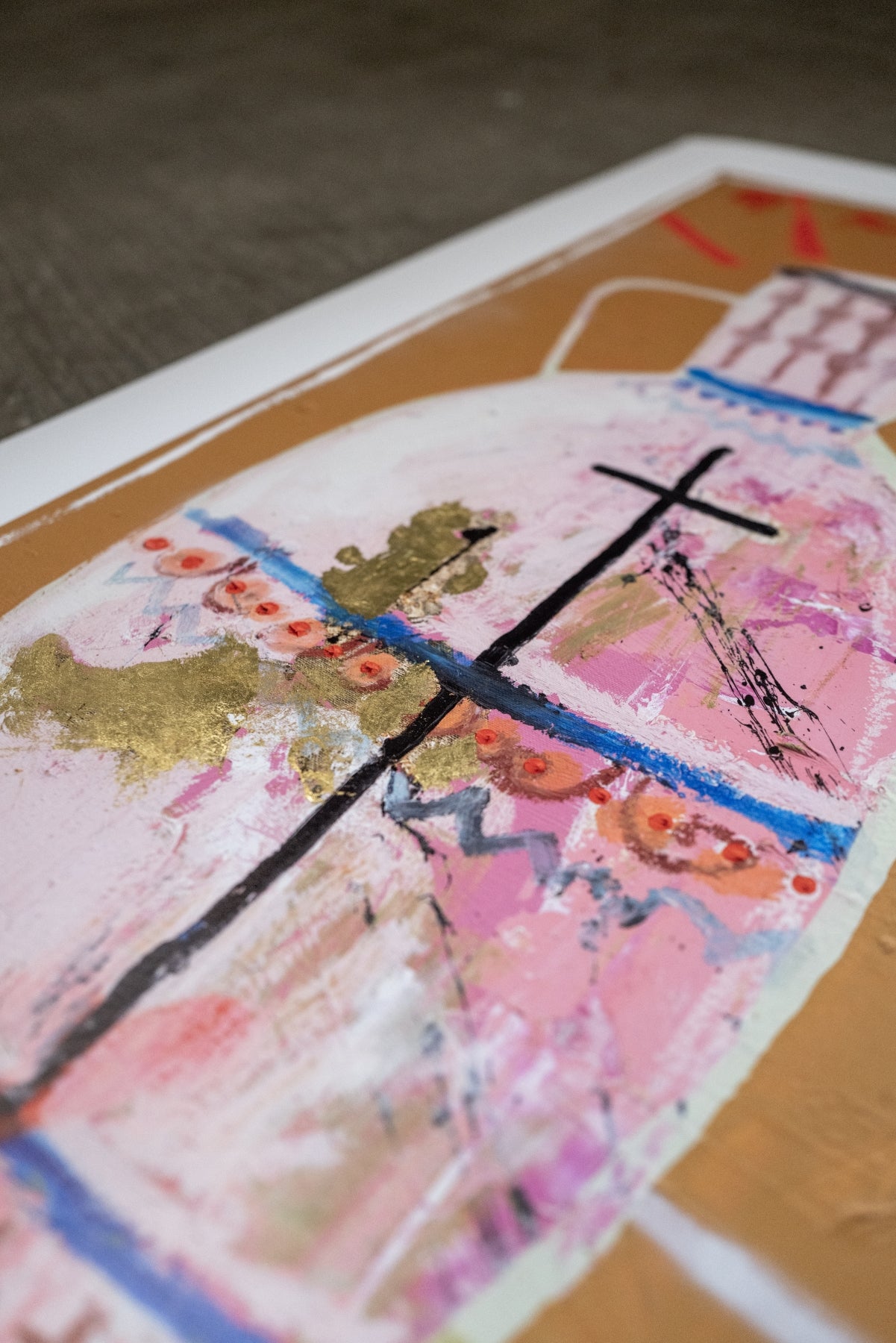 ZUHAUSE Kunstprint – Special Edition mit 24 Karat Blattgold (limitiert) ÜBER KOPF BESCHRIFTET