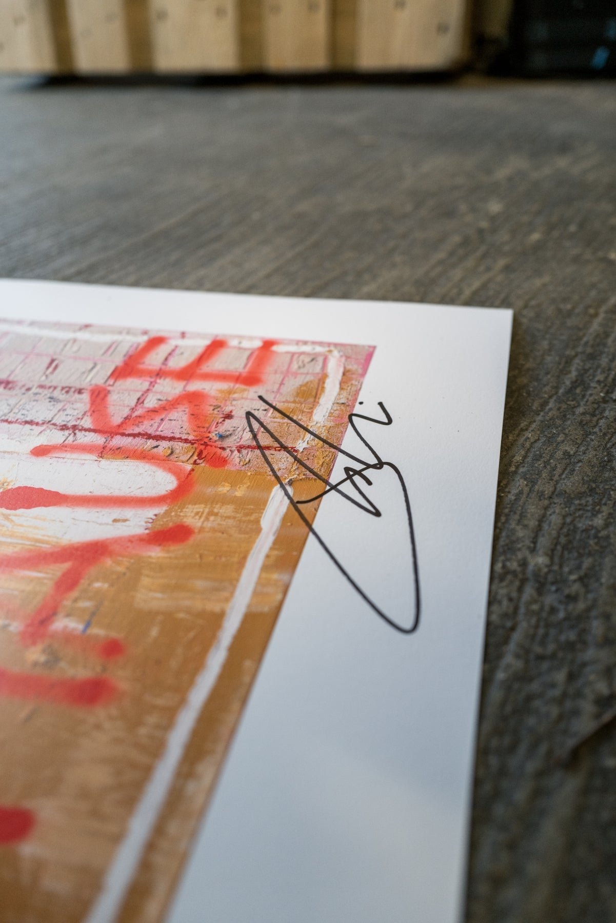 ZUHAUSE Kunstprint – Special Edition mit 24 Karat Blattgold (limitiert) ÜBER KOPF BESCHRIFTET