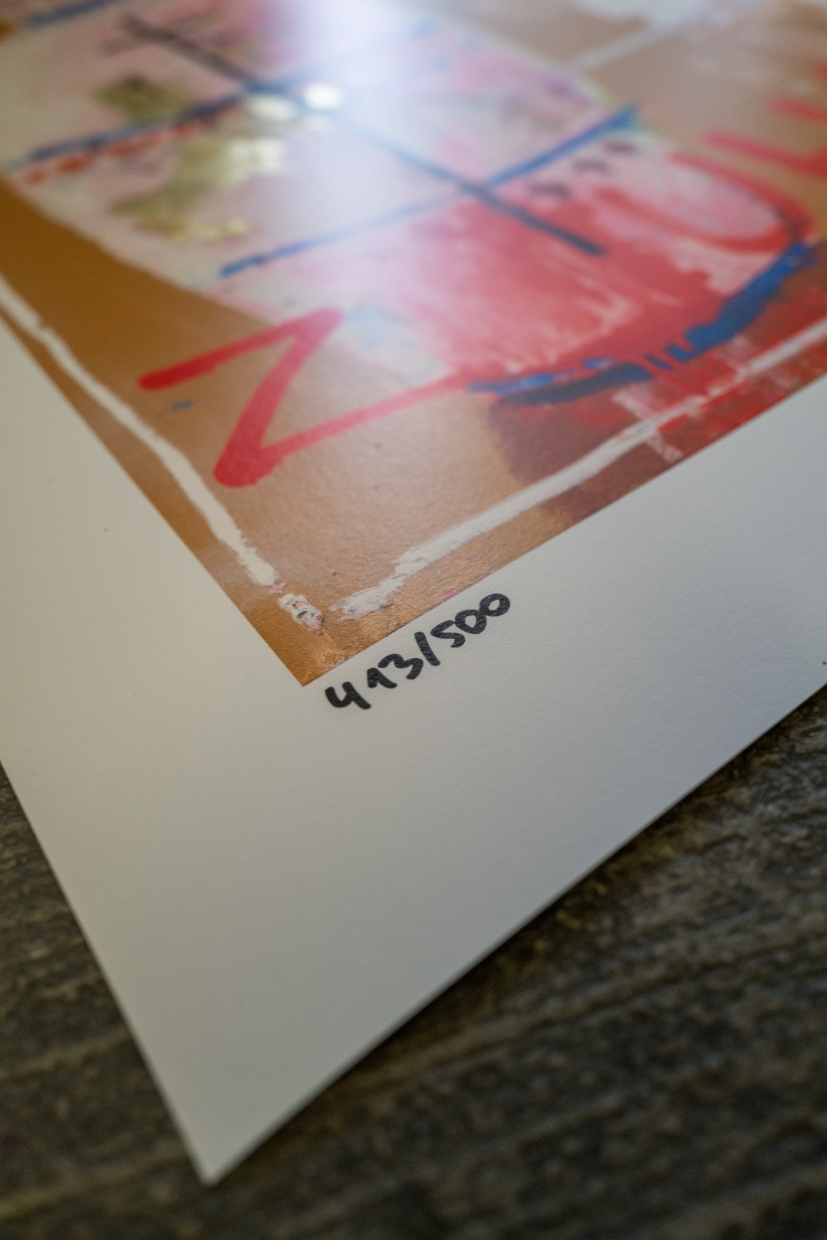 ZUHAUSE Kunstprint – Special Edition mit 24 Karat Blattgold (limitiert) ÜBER KOPF BESCHRIFTET