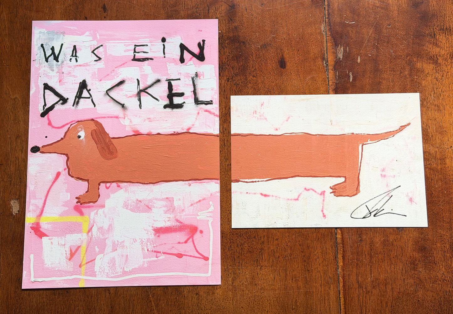 WAS EIN DACKEL Kunstprint 2 Teilig