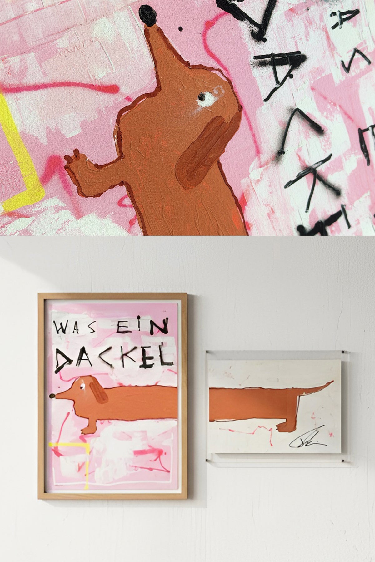 WAS EIN DACKEL Kunstprint 2 Teilig