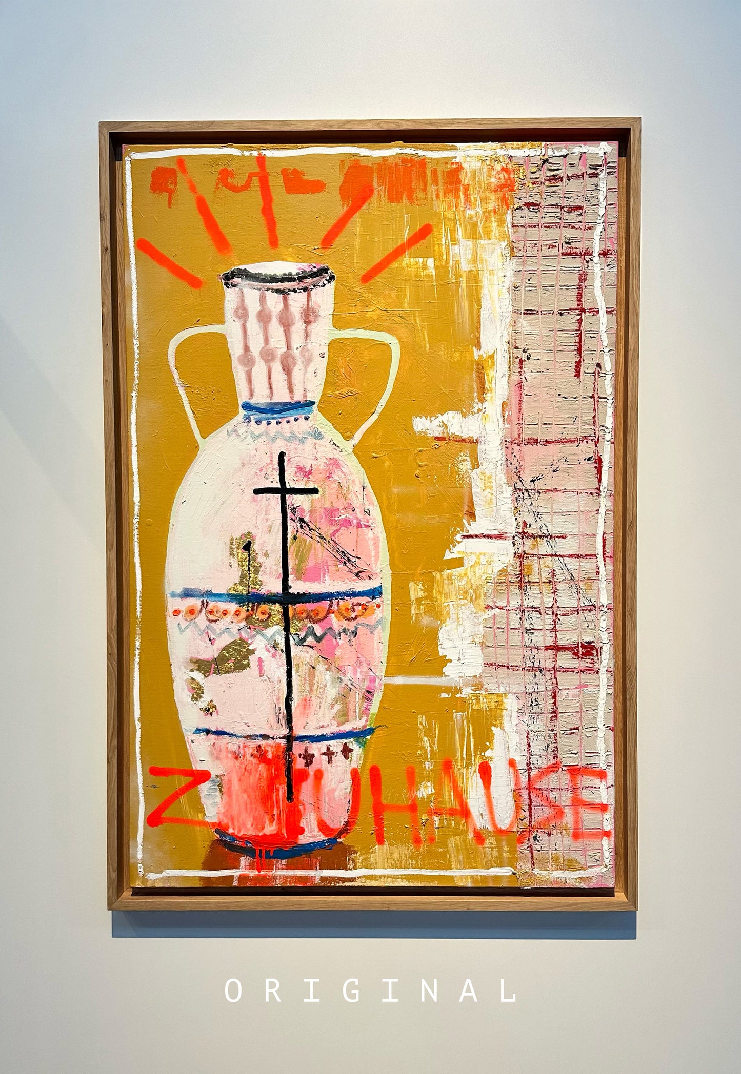 ZUHAUSE Kunstprint – Special Edition mit 24 Karat Blattgold (limitiert) ÜBER KOPF BESCHRIFTET